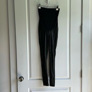 Spanx Mama Faux Leather Leggings - Maternity Size S - Black